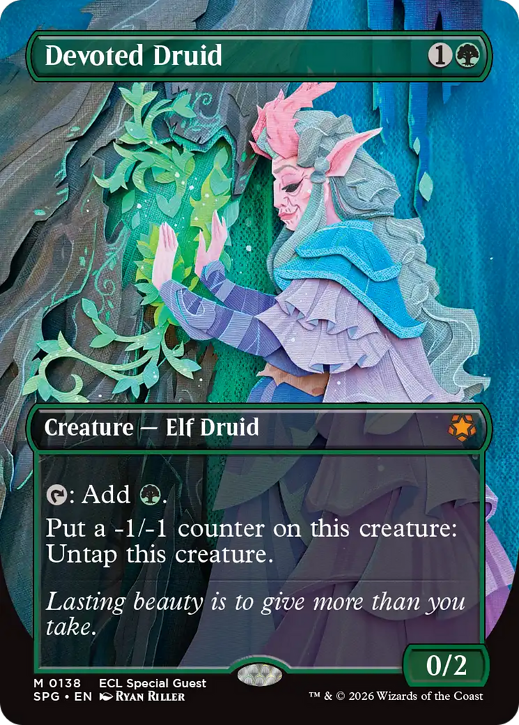 Devoted Druid (Borderless) [Lorwyn Eclipsed Special Guests] | Spectrum Games