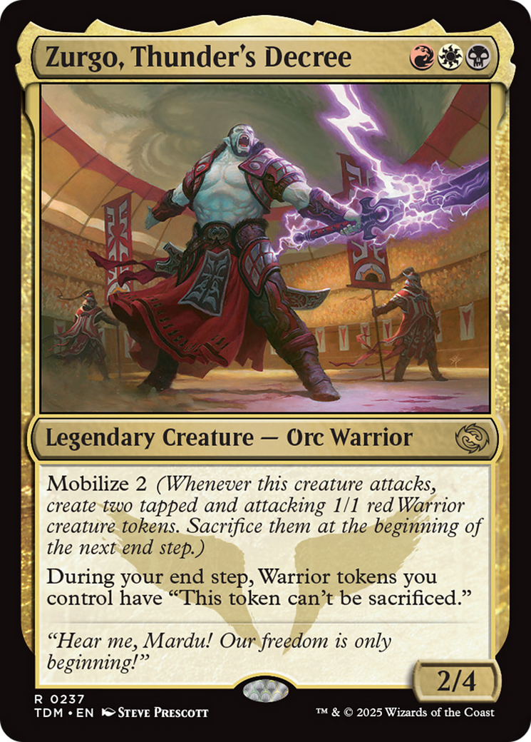 Zurgo, Thunder's Decree [Tarkir: Dragonstorm] | Spectrum Games