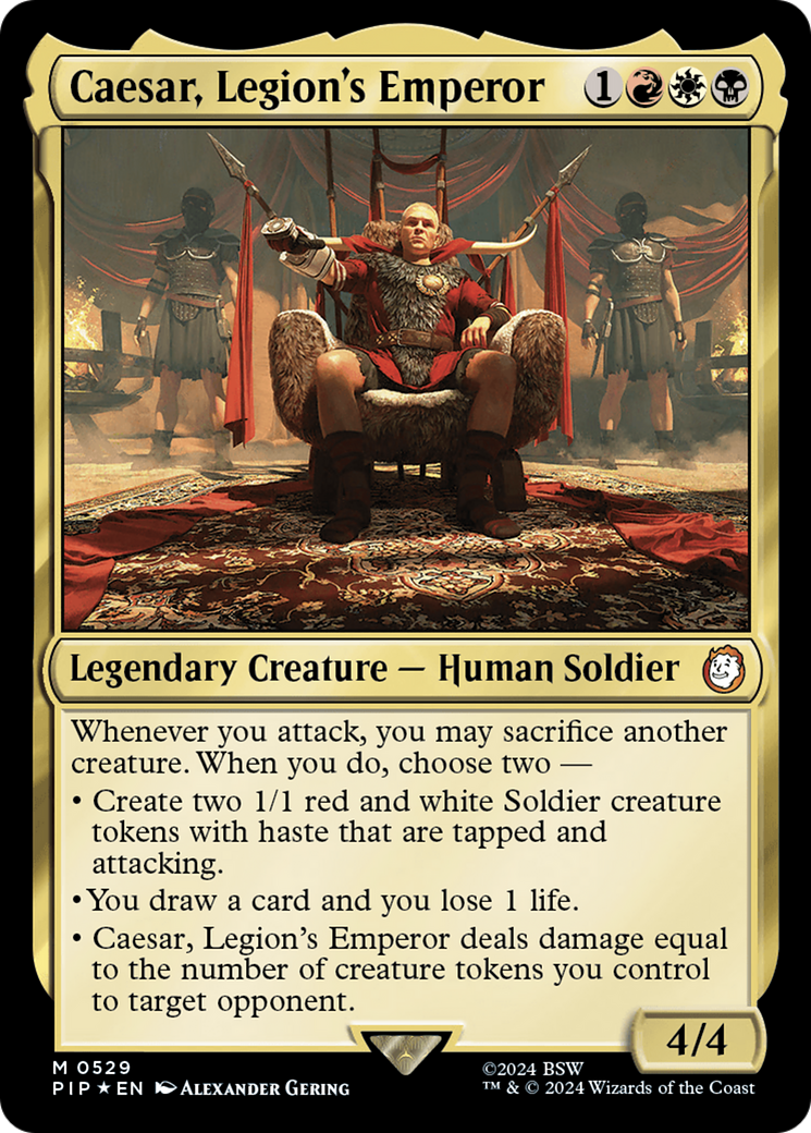 Caesar, Legion's Emperor (Surge Foil) [Fallout] | Spectrum Games