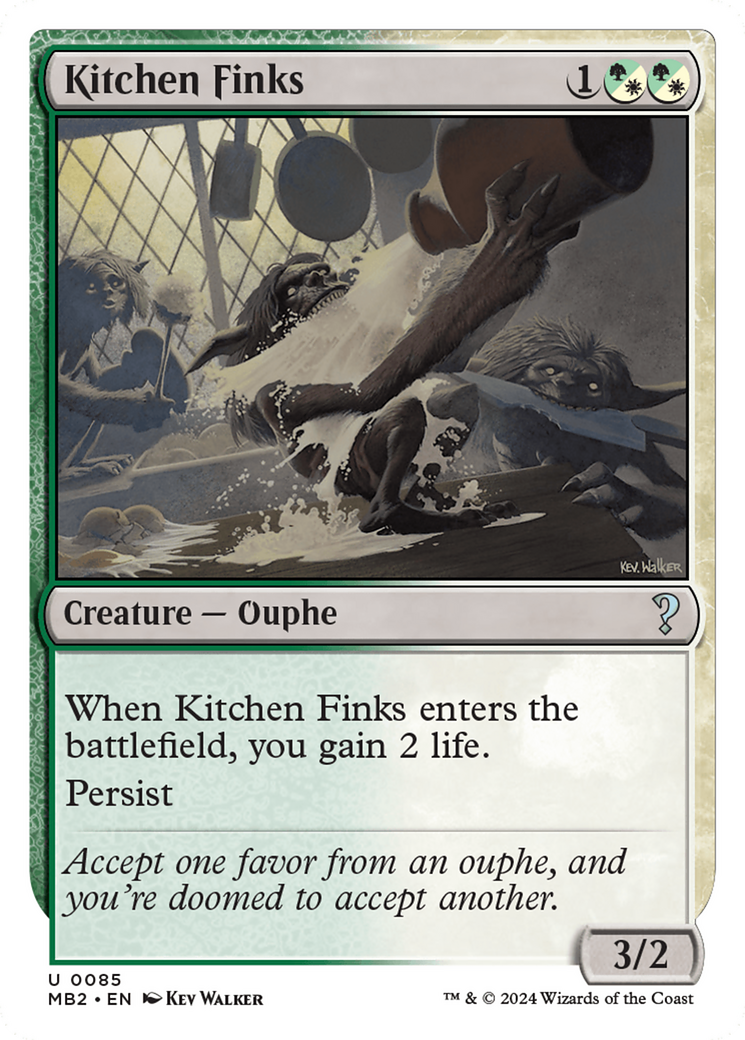 Kitchen Finks (White Border) [Mystery Booster 2] | Spectrum Games