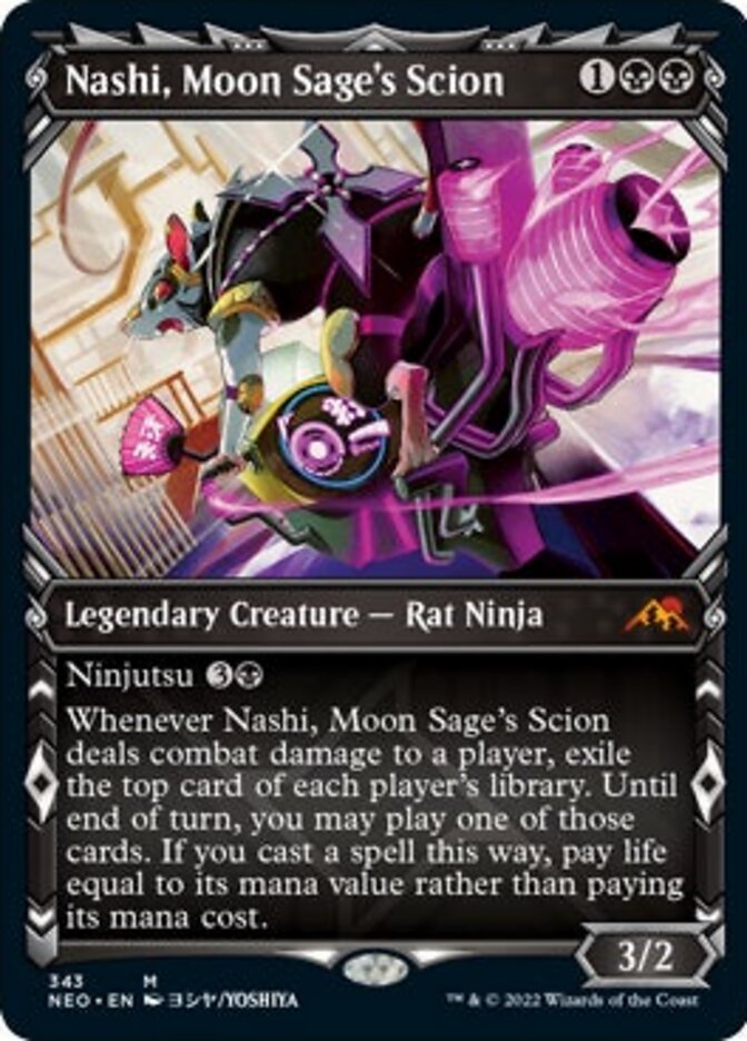 Nashi, Moon Sage's Scion (Showcase Ninja) [Kamigawa: Neon Dynasty] | Spectrum Games