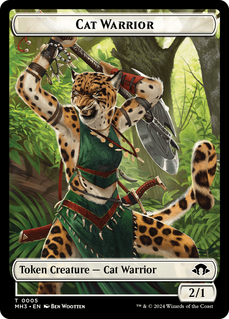 Cat Warrior Token [Modern Horizons 3 Tokens] | Spectrum Games