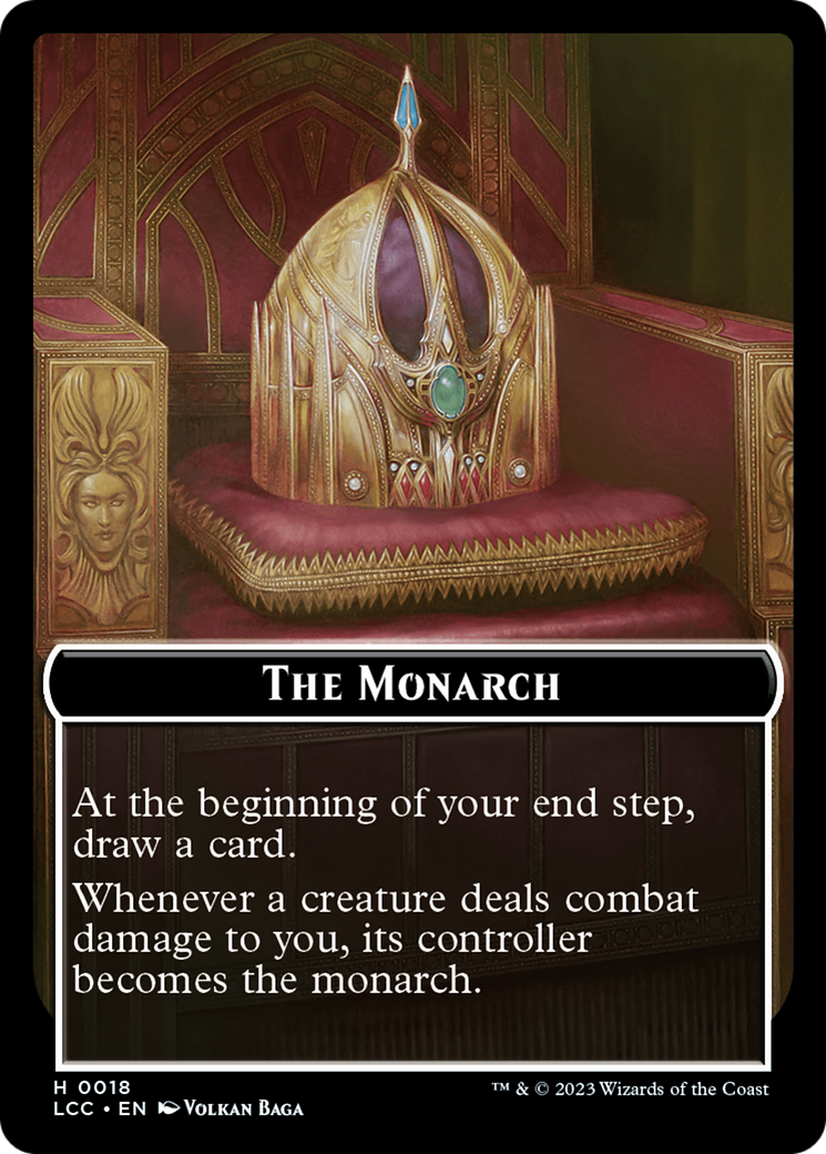 The Monarch // Dinosaur Double-Sided Token [The Lost Caverns of Ixalan Commander Tokens] | Spectrum Games