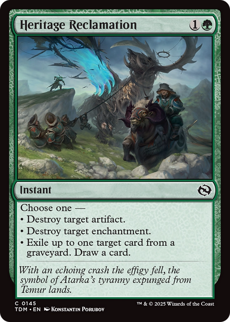 Heritage Reclamation [Tarkir: Dragonstorm] | Spectrum Games
