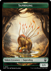 Tarmogoyf // Saproling Double-Sided Token [Modern Horizons 3 Commander Tokens] | Spectrum Games