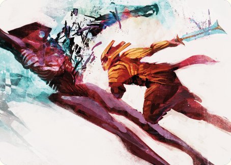 Hexgold Slash Art Card [Phyrexia: All Will Be One Art Series] | Spectrum Games