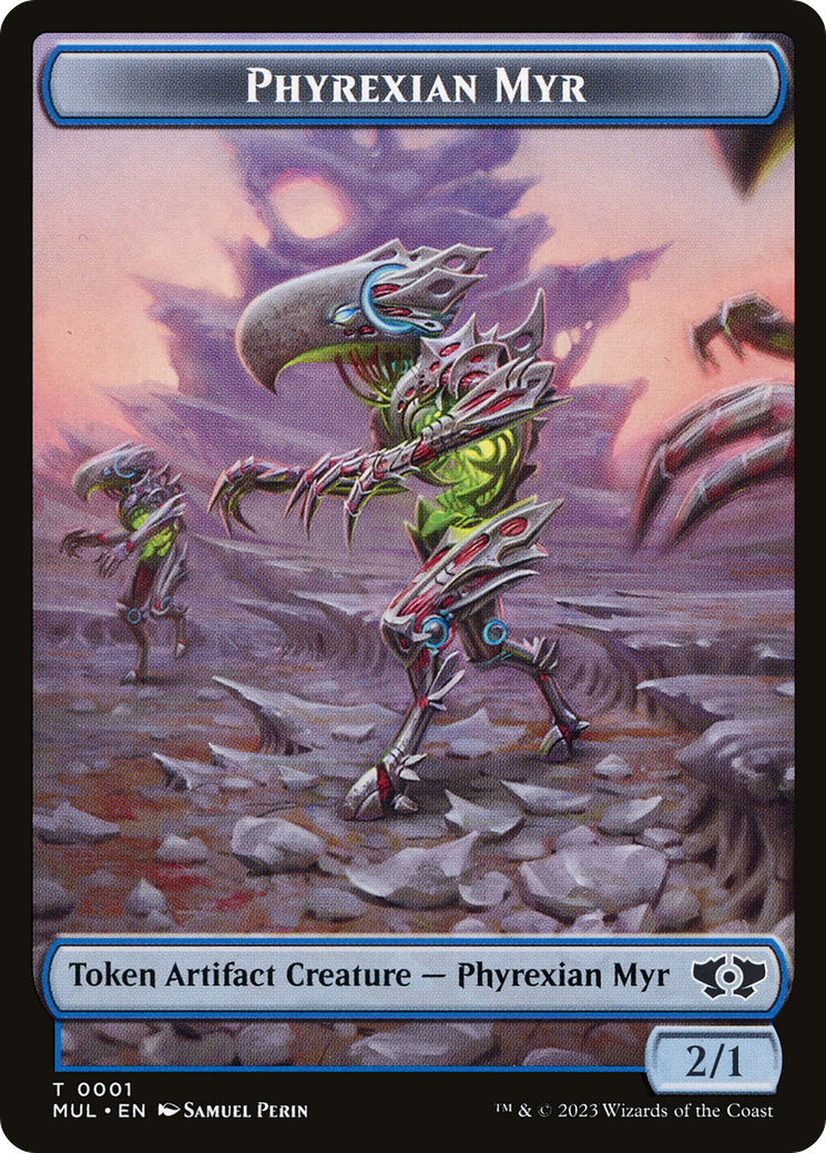 Phyrexian Myr // Dinosaur Double-Sided Token [March of the Machine Tokens] | Spectrum Games