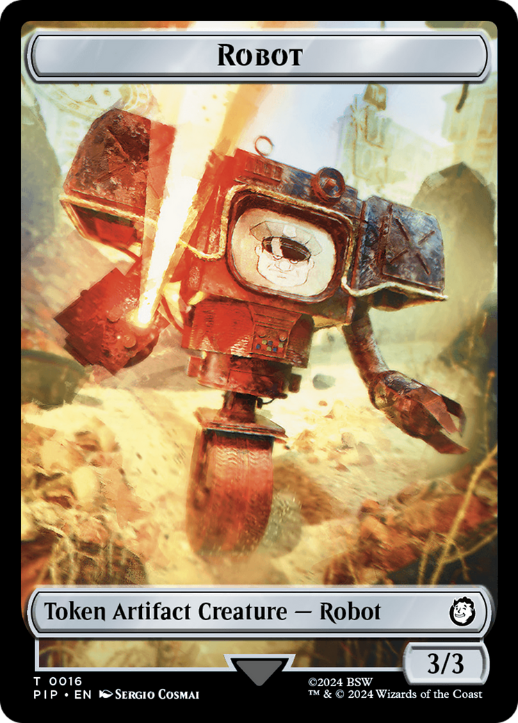 Robot // Junk Double-Sided Token [Fallout Tokens] | Spectrum Games