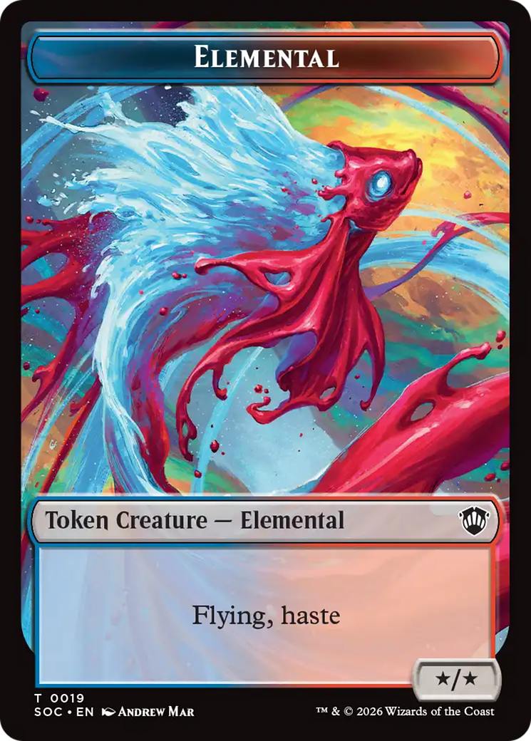 Elemental (0019) // Copy Double-Sided Token [Secrets of Strixhaven Commander Tokens] | Spectrum Games