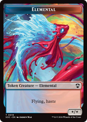 Elemental (0019) // Copy Double-Sided Token [Secrets of Strixhaven Commander Tokens] | Spectrum Games