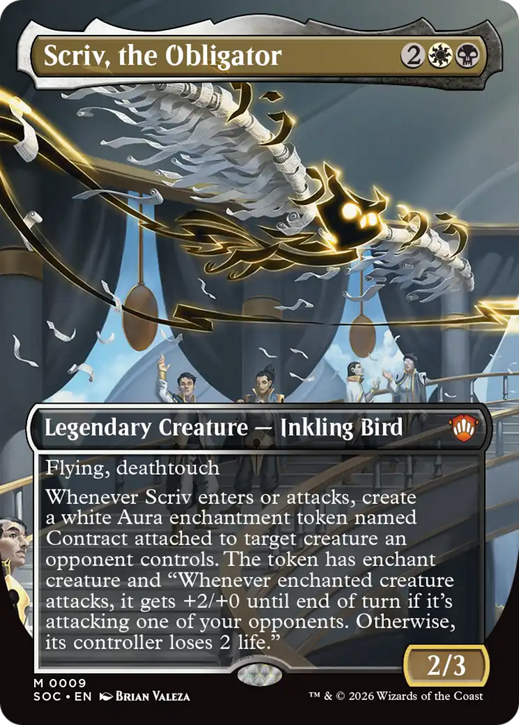 Scriv, the Obligator (Borderless) [Secrets of Strixhaven Commander] | Spectrum Games
