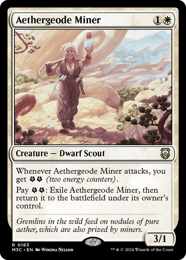 Aethergeode Miner (Ripple Foil) [Modern Horizons 3 Commander] | Spectrum Games