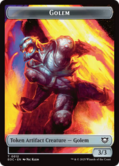 Copy // Golem (0012) Double-Sided Token [Edge of Eternities Commander Tokens] | Spectrum Games