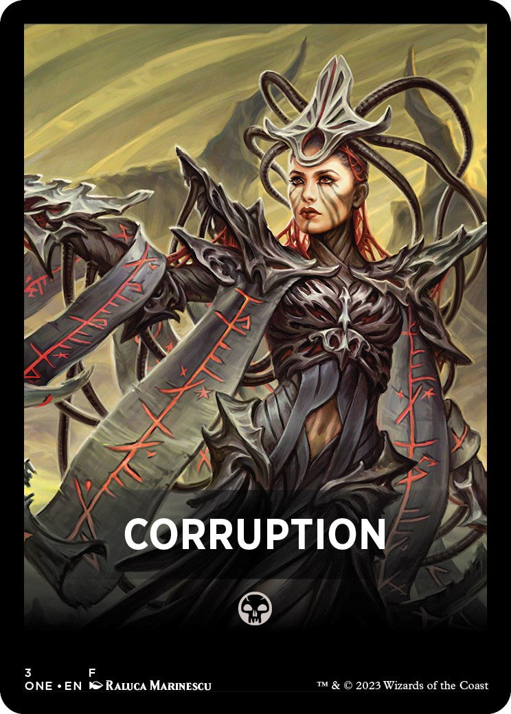 Corruption Theme Card [Phyrexia: All Will Be One Tokens] | Spectrum Games