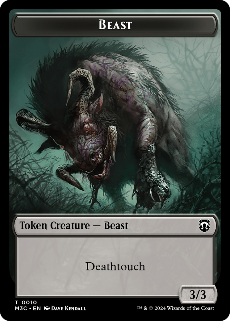 Beast (0010) // Shapeshifter (0008) Double-Sided Token [Modern Horizons 3 Commander Tokens] | Spectrum Games