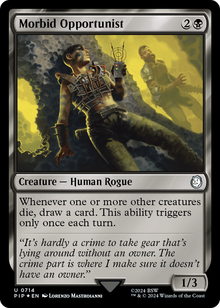 Morbid Opportunist (Surge Foil) [Fallout] | Spectrum Games