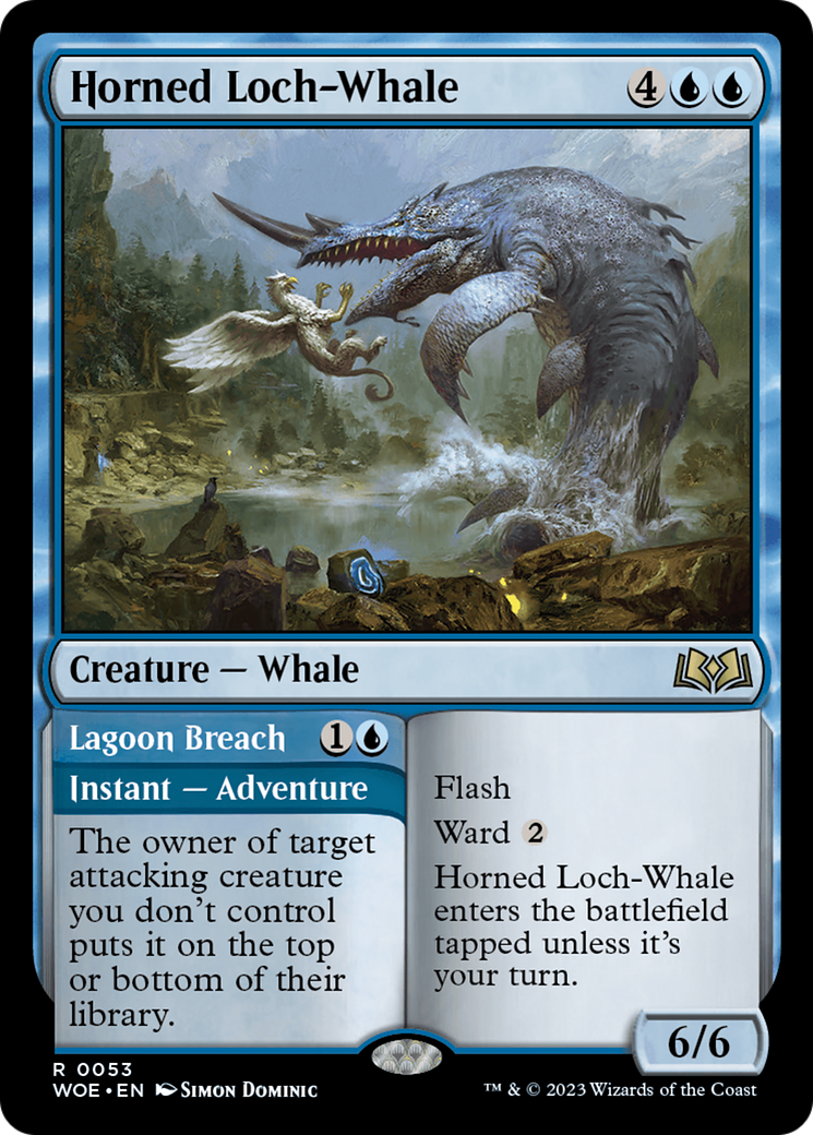 Horned Loch-Whale // Lagoon Breach [Wilds of Eldraine] | Spectrum Games