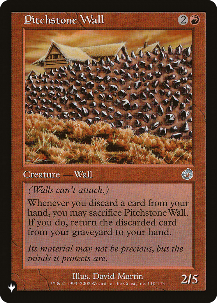 Pitchstone Wall [The List Reprints] | Spectrum Games