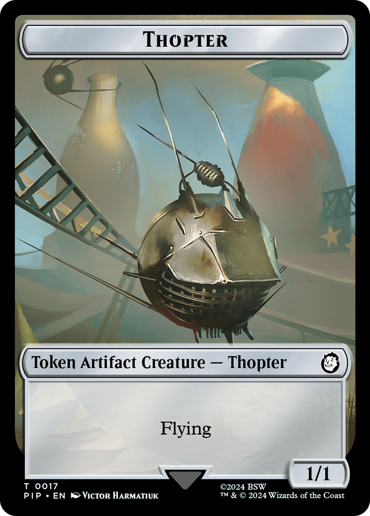 Food (0012) // Thopter Double-Sided Token [Fallout Tokens] | Spectrum Games