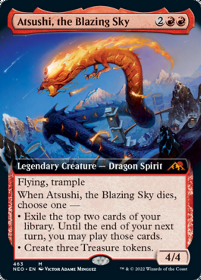 Atsushi, the Blazing Sky (Extended Art) [Kamigawa: Neon Dynasty] | Spectrum Games