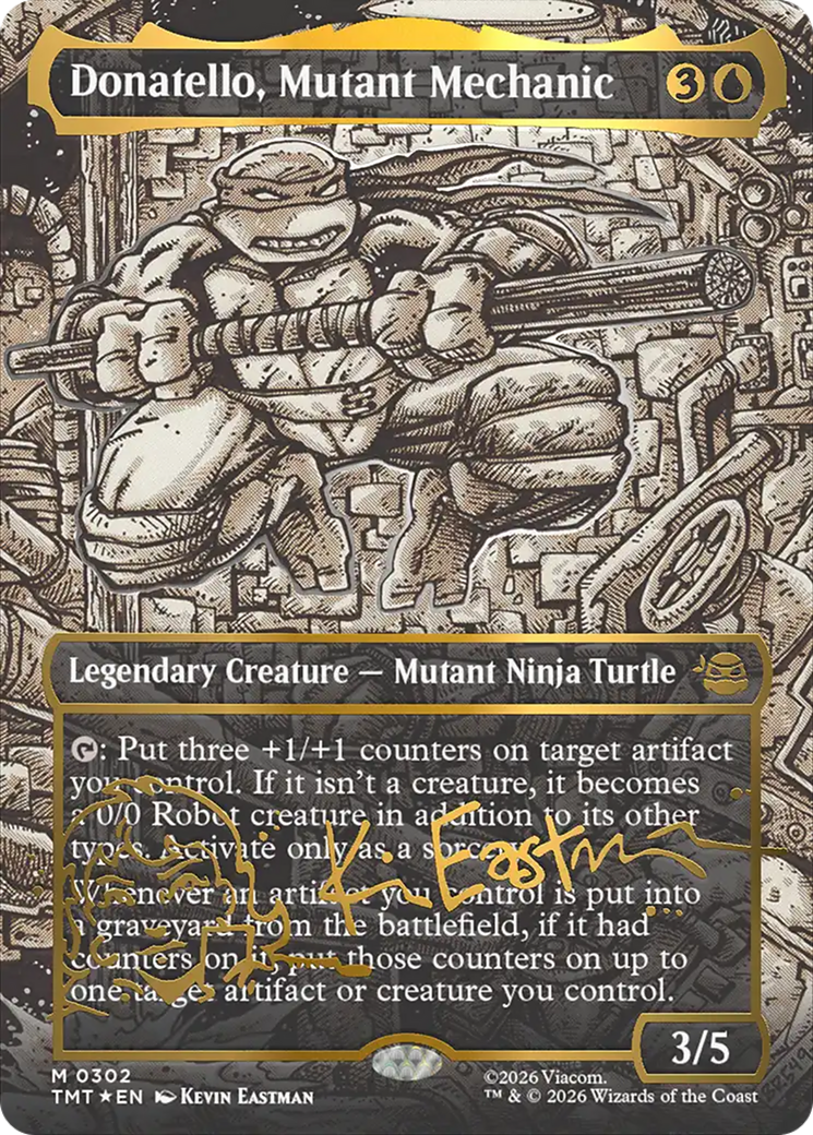 Donatello, Mutant Mechanic (Borderless) (Gold-Stamped Signature) [Teenage Mutant Ninja Turtles] | Spectrum Games