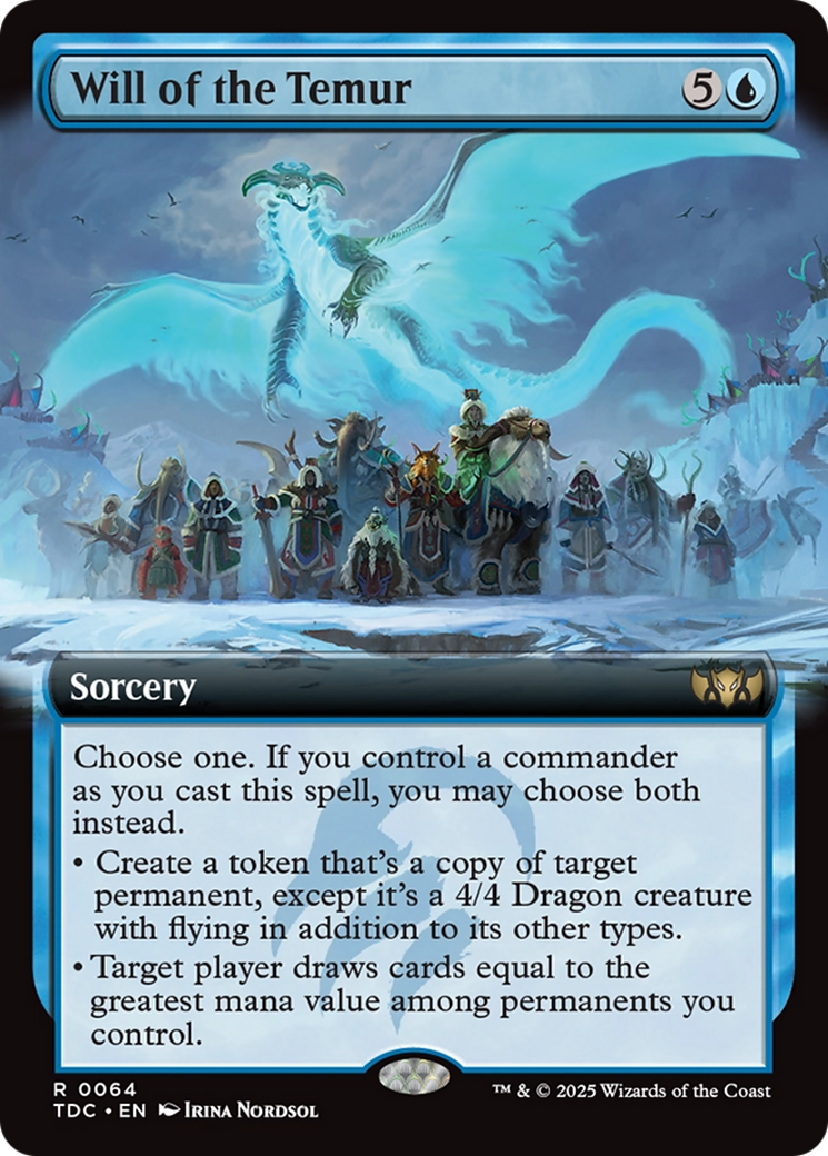 Will of the Temur (Extended Art) [Tarkir: Dragonstorm Commander] | Spectrum Games
