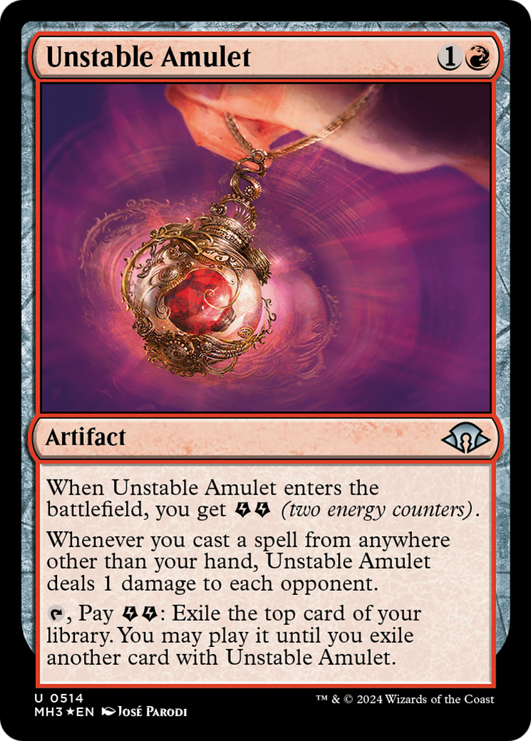 Unstable Amulet (Ripple Foil) [Modern Horizons 3] | Spectrum Games