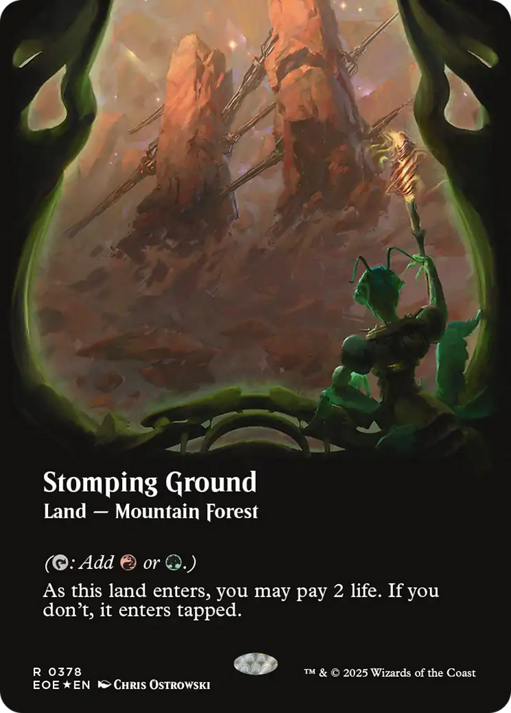 Stomping Ground (Borderless) (Galaxy Foil) [Edge of Eternities] | Spectrum Games