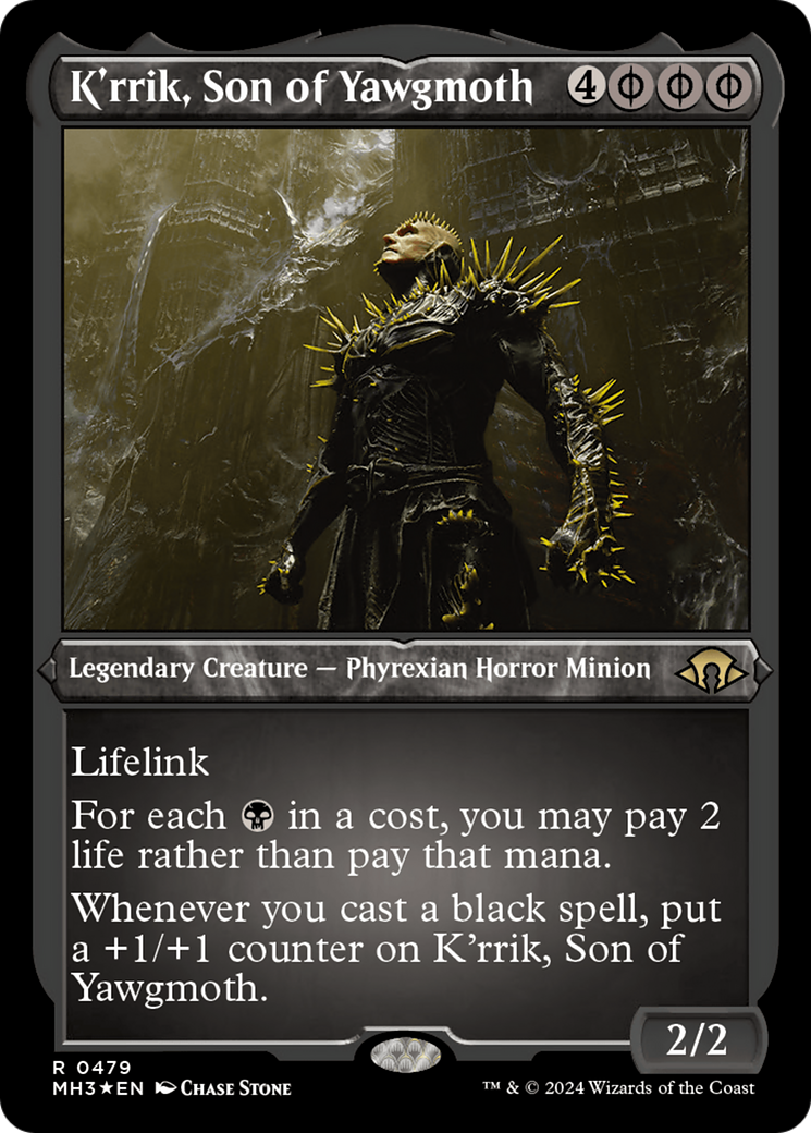 K'rrik, Son of Yawgmoth (Foil Etched) [Modern Horizons 3] | Spectrum Games