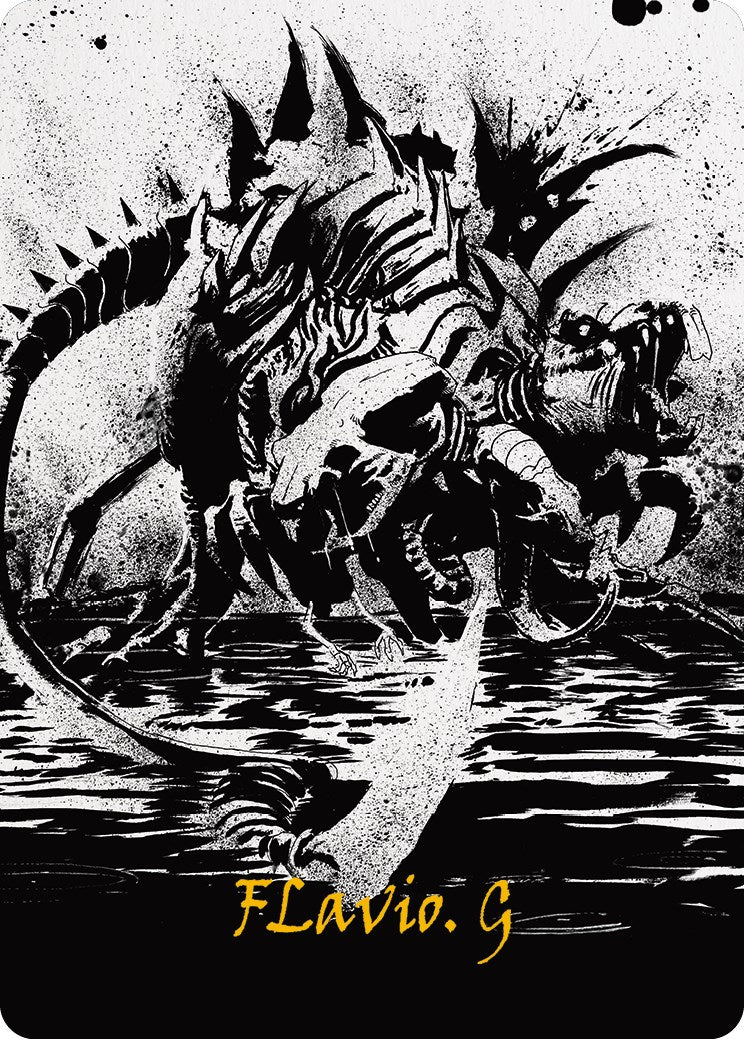 Karumonix, the Rat King Art Card (Gold-Stamped Signature) [Phyrexia: All Will Be One Art Series] | Spectrum Games