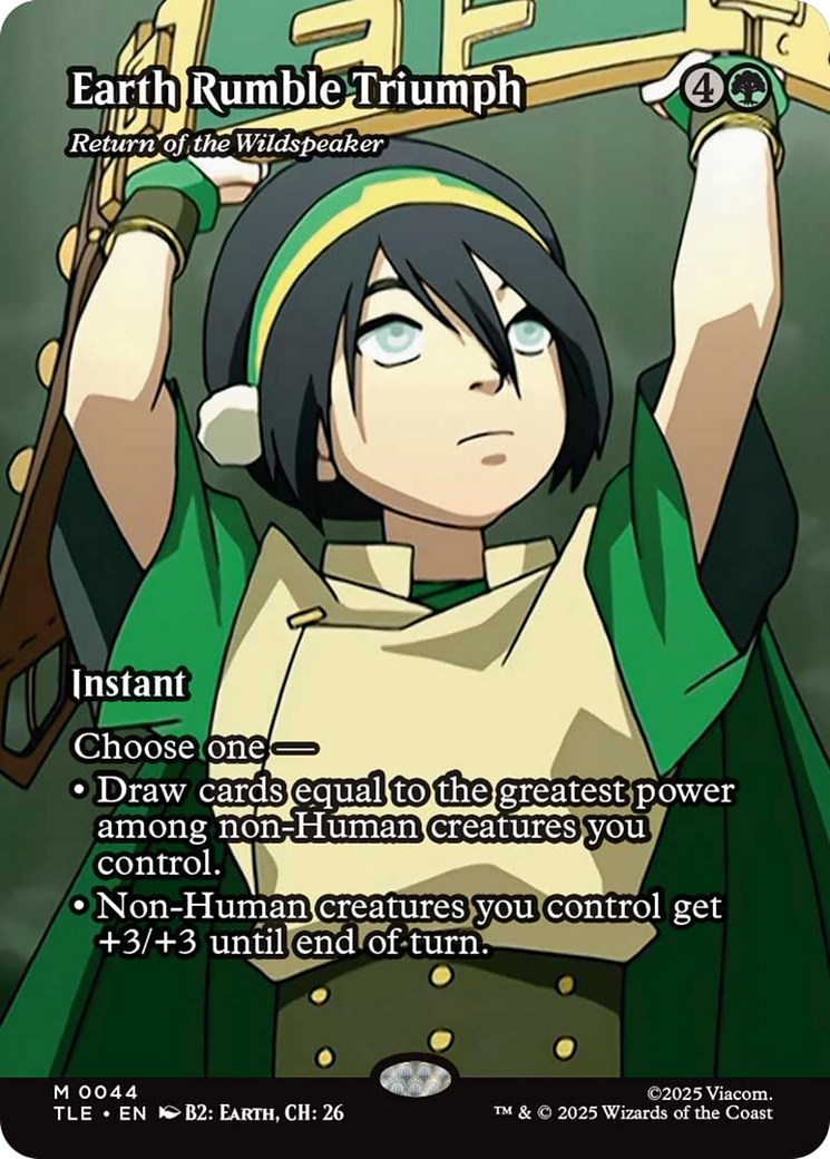 Earth Rumble Triumph - Return of the Wildspeaker (Borderless) [Avatar: The Last Airbender: Eternal-Legal] | Spectrum Games