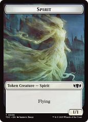 Spirit // Treasure Double-Sided Token [Tarkir: Dragonstorm Commander Tokens] | Spectrum Games