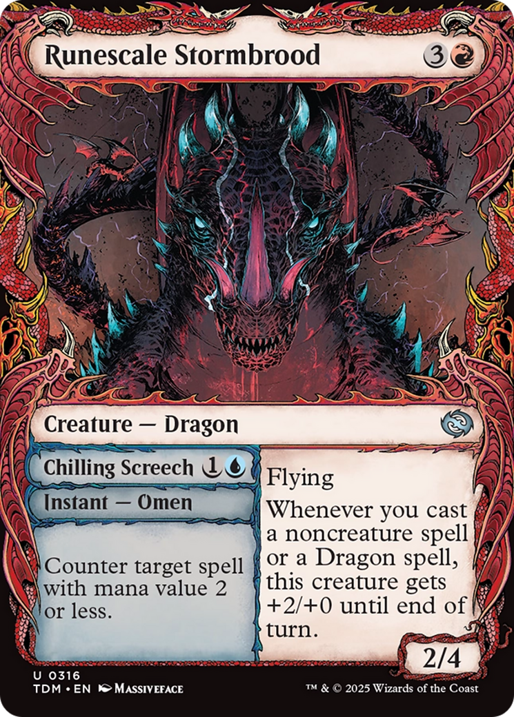 Runescale Stormbrood (Showcase) [Tarkir: Dragonstorm] | Spectrum Games