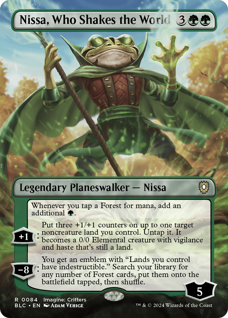 Nissa, Who Shakes the World (Borderless) [Bloomburrow Commander] | Spectrum Games