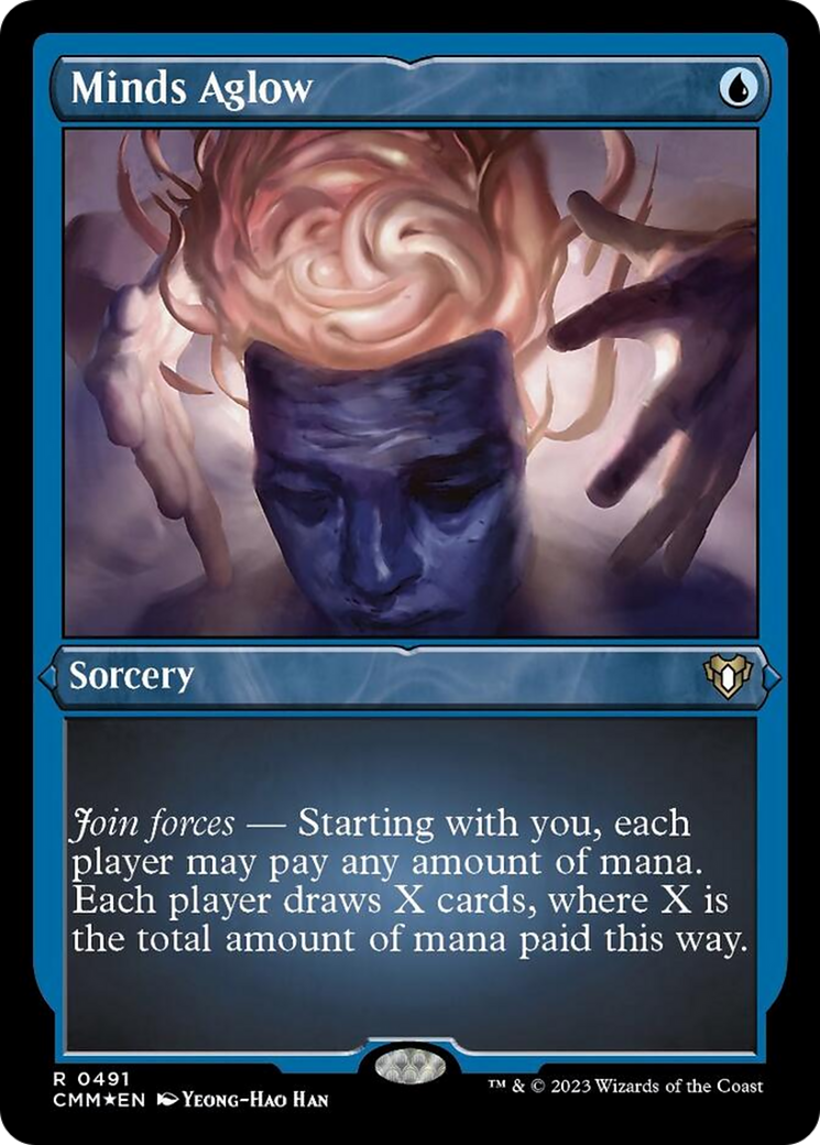 Minds Aglow (Foil Etched) [Commander Masters] | Spectrum Games