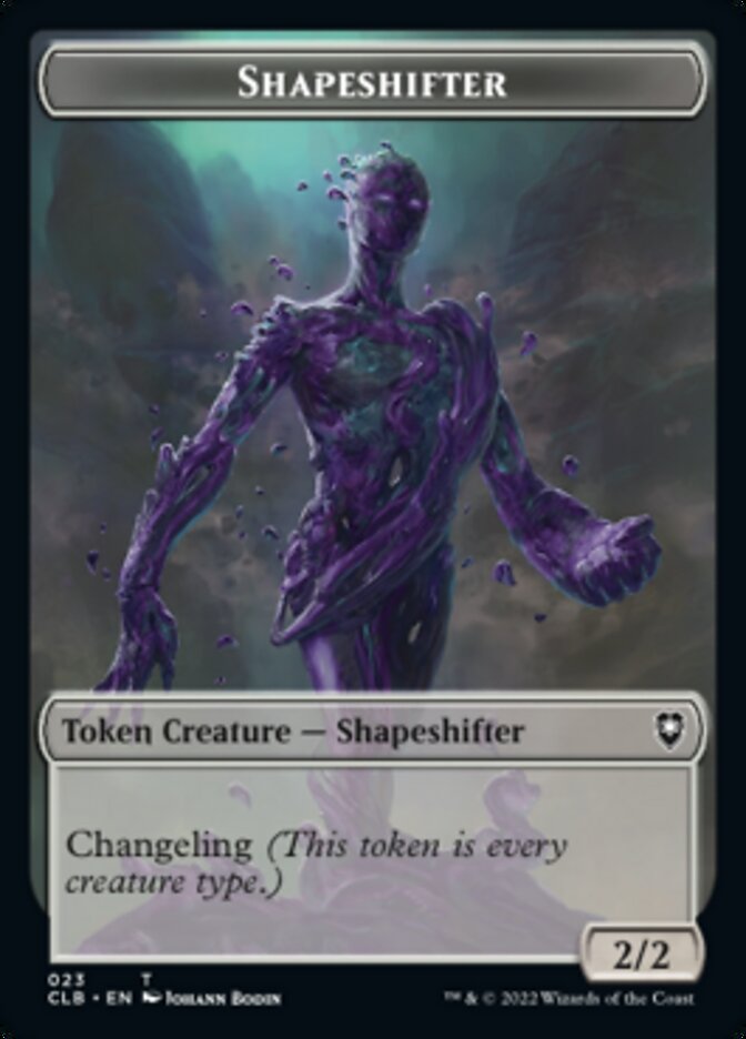 Kor Warrior // Shapeshifter (023) Double-Sided Token [Commander Legends: Battle for Baldur's Gate Tokens] | Spectrum Games