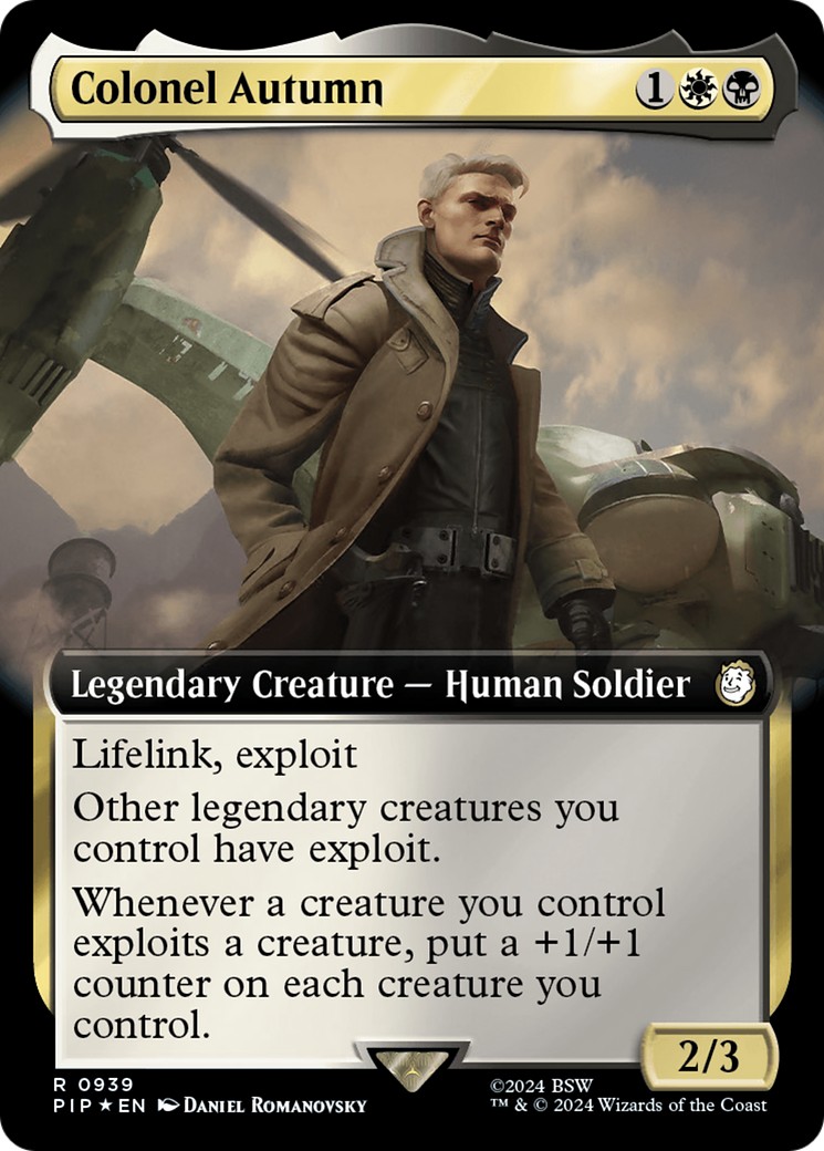 Colonel Autumn (Extended Art) (Surge Foil) [Fallout] | Spectrum Games