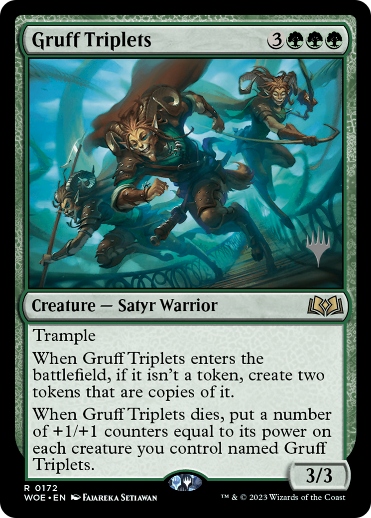 Gruff Triplets (Promo Pack) [Wilds of Eldraine Promos] | Spectrum Games