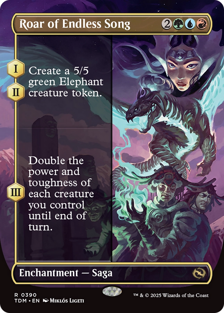 Roar of Endless Song (Borderless) [Tarkir: Dragonstorm] | Spectrum Games