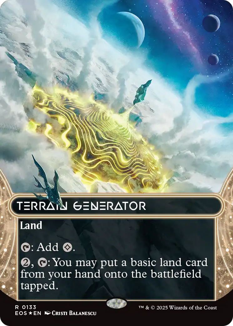 Terrain Generator (0133) (Borderless) (Galaxy Foil) [Edge of Eternities: Stellar Sights] | Spectrum Games