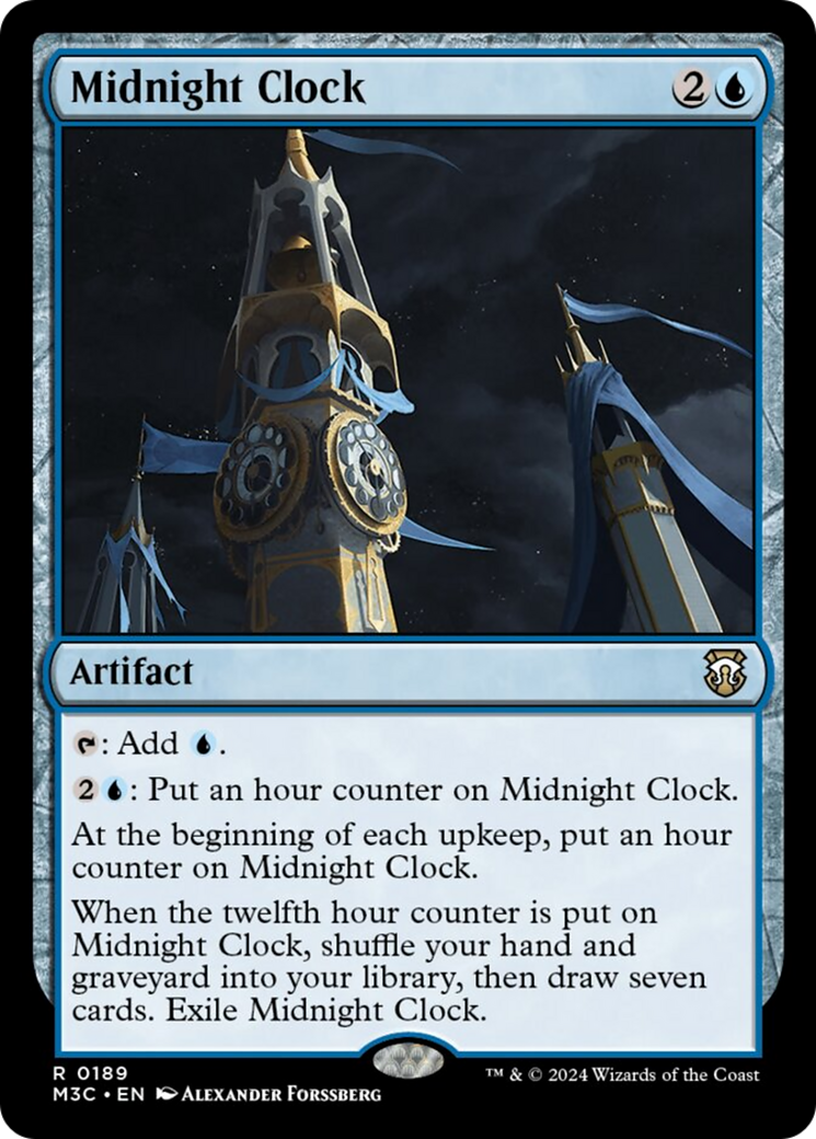Midnight Clock (Ripple Foil) [Modern Horizons 3 Commander] | Spectrum Games