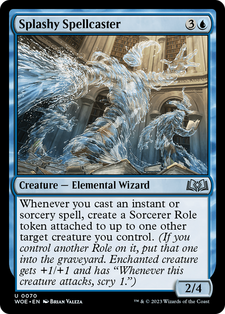 Splashy Spellcaster [Wilds of Eldraine] | Spectrum Games