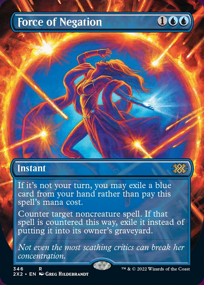 Force of Negation (Borderless Alternate Art) [Double Masters 2022] | Spectrum Games