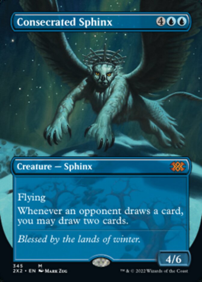 Consecrated Sphinx (Borderless Alternate Art) [Double Masters 2022] | Spectrum Games