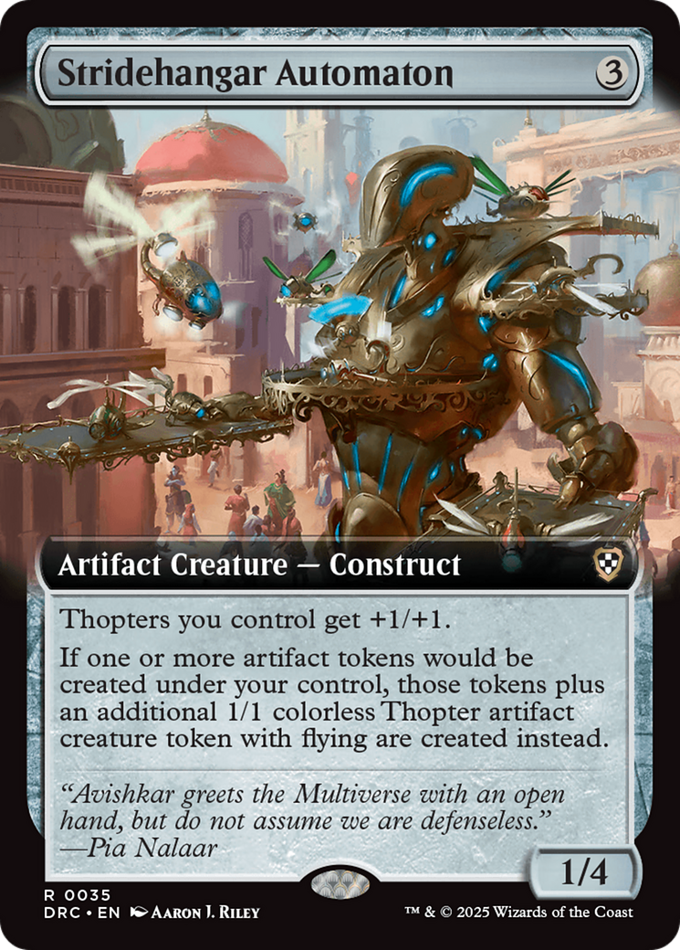 Stridehangar Automaton (Extended Art) [Aetherdrift Commander] | Spectrum Games