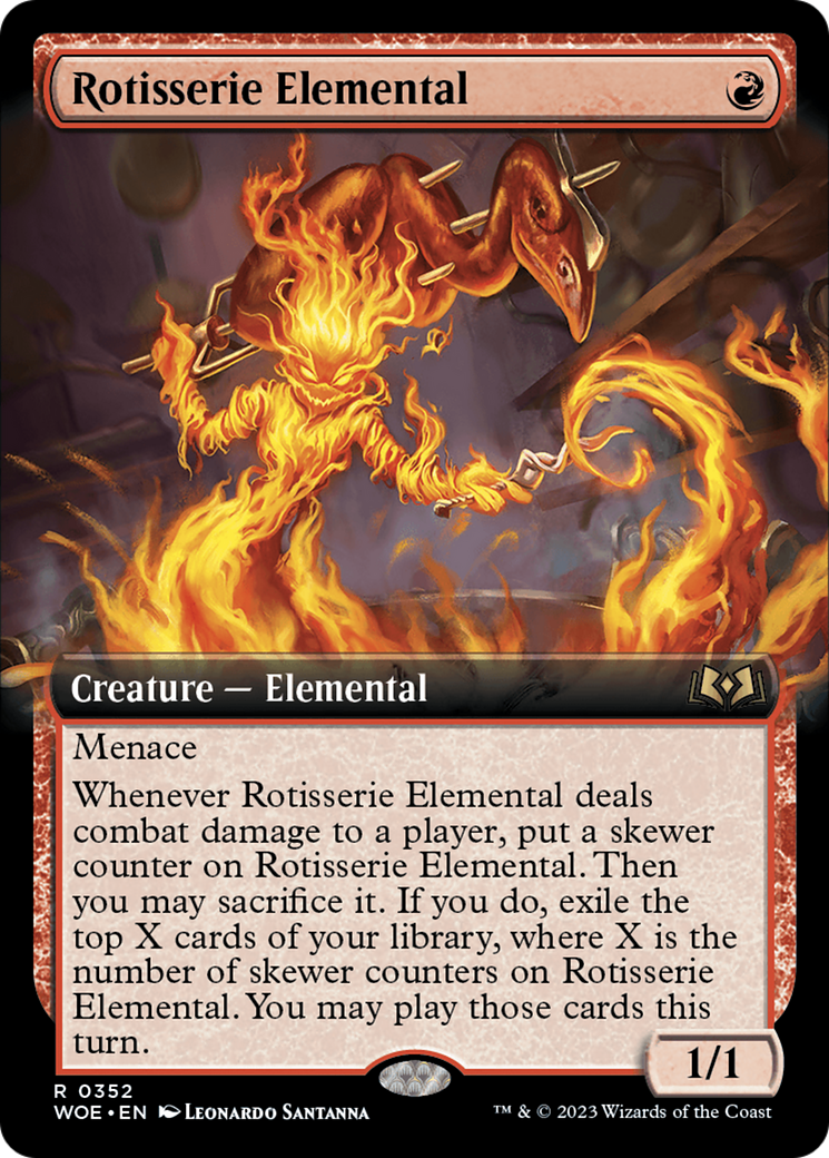 Rotisserie Elemental (Extended Art) [Wilds of Eldraine] | Spectrum Games