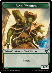 Plant Warrior // Plant Double-Sided Token [Outlaws of Thunder Junction Commander Tokens] | Spectrum Games