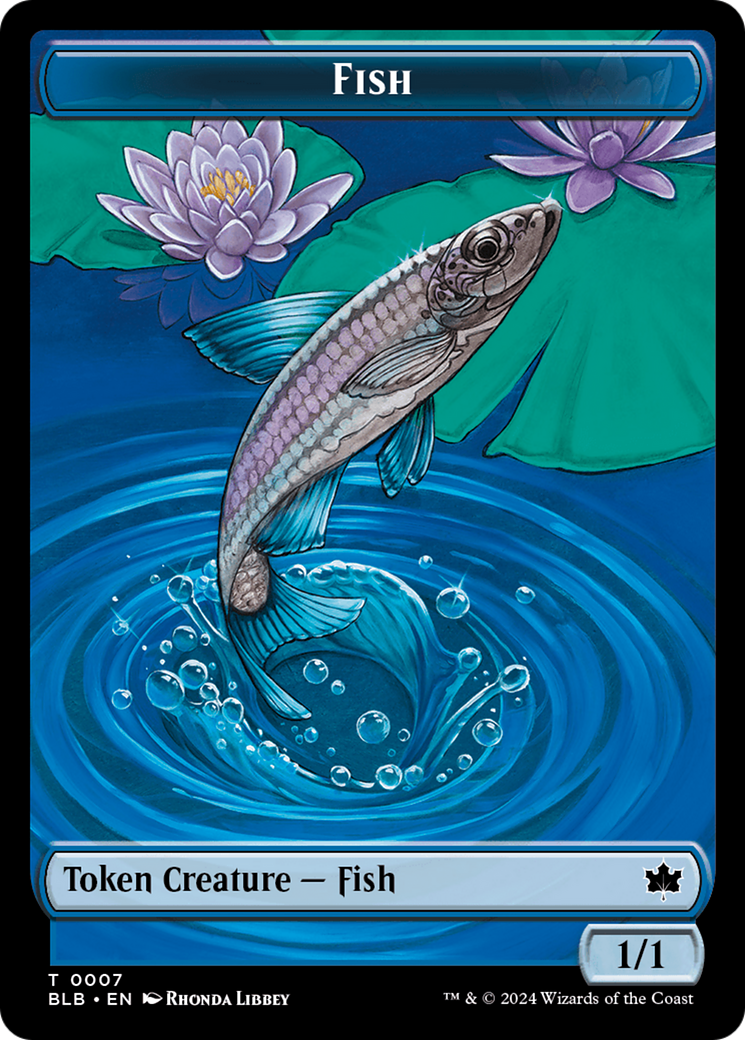 Fish // Tender Wildguide Double-Sided Token [Bloomburrow Tokens] | Spectrum Games