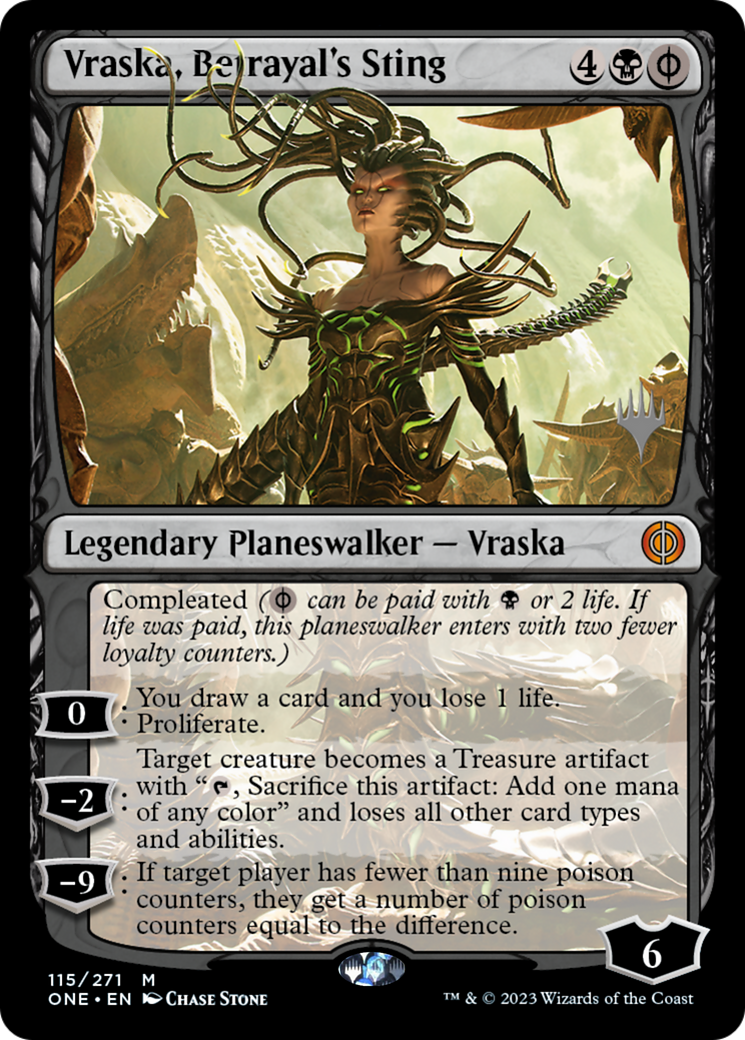 Vraska, Betrayal's Sting (Promo Pack) [Phyrexia: All Will Be One Promos] | Spectrum Games