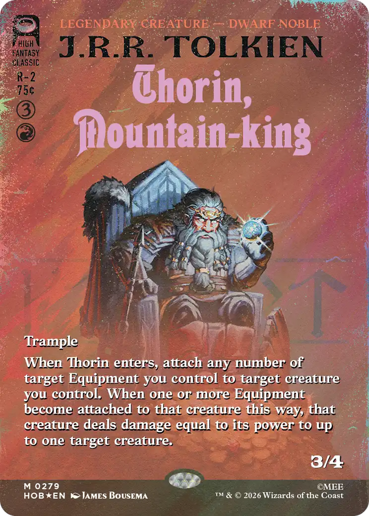 Thorin, Mountain-king (Borderless) (Surge Foil) [The Hobbit] | Spectrum Games